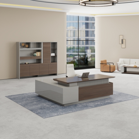 辦公室辦公桌簡(jiǎn)約現(xiàn)代總裁桌大班臺(tái)公司領(lǐng)導(dǎo)老板桌董事長(zhǎng)電腦桌椅