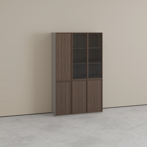 文件柜資料柜柜子儲(chǔ)物柜檔案柜木質(zhì)帶鎖落地式保密柜辦公室書柜