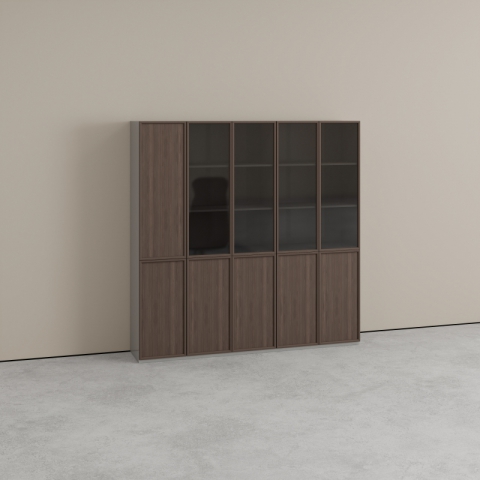 文件柜資料柜柜子儲(chǔ)物柜檔案柜木質(zhì)帶鎖落地式保密柜辦公室書柜