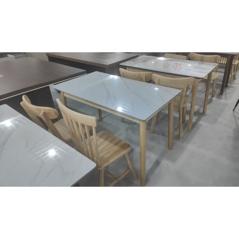 巖板桌餐桌快餐桌家用餐桌恒隆家具