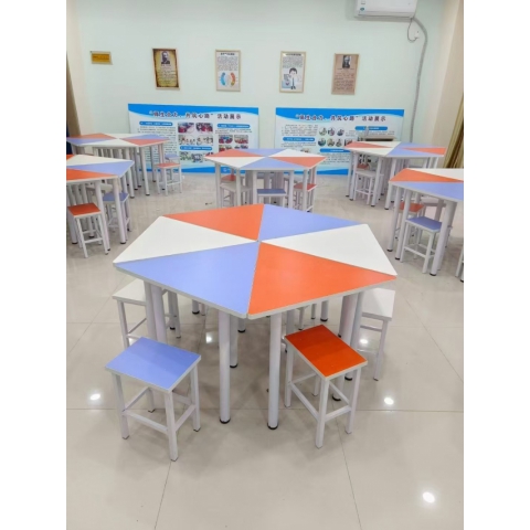 勝芳培訓(xùn)桌批發(fā) 會議桌 辦公桌 閱覽室桌子 梯形桌 米萊家具