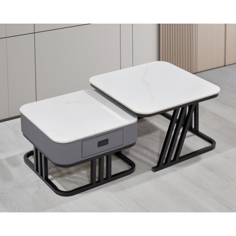 勝芳茶幾批發 巖板茶幾   套圓茶幾  簡約時尚茶幾 客廳家具 歐式家具批發  網紅輕奢茶幾 極簡巖板茶幾 客廳家用茶幾 鑫億滿家具