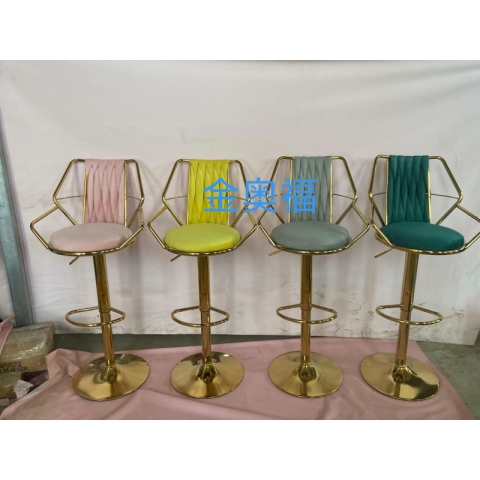 勝芳吧椅批發 酒吧臺椅子 復古美式吧椅 高腳椅凳 KTV前臺椅 高腳椅 吧臺凳 理發椅 靠背酒吧椅 升降椅 金奧福家具