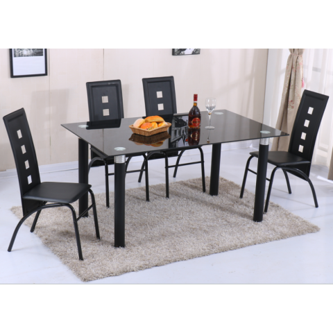 勝芳餐桌批發 玻璃餐桌 玻璃餐臺 小戶型餐桌 鋼化玻璃餐桌 時尚簡約 餐廳家具 六泰家具