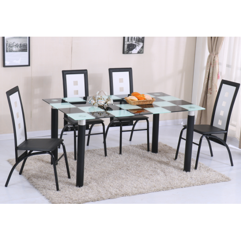勝芳餐桌批發 玻璃餐桌 玻璃餐臺 小戶型餐桌 鋼化玻璃餐桌 時尚簡約 餐廳家具 六泰家具