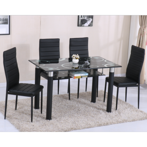 勝芳餐桌批發 玻璃餐桌 玻璃餐臺 小戶型餐桌 鋼化玻璃餐桌 時尚簡約 餐廳家具 六泰家具