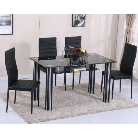 勝芳餐桌批發 玻璃餐桌 玻璃餐臺 小戶型餐桌 鋼化玻璃餐桌 時尚簡約 餐廳家具 六泰家具