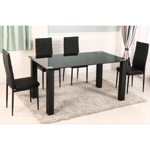 勝芳餐桌批發 玻璃餐桌 玻璃餐臺 小戶型餐桌 鋼化玻璃餐桌 時尚簡約 餐廳家具 六泰家具