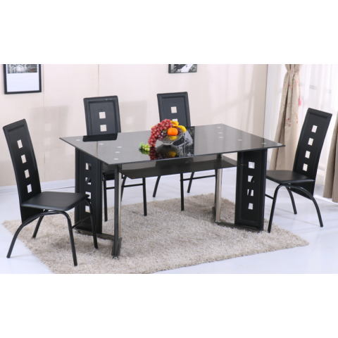 勝芳餐桌批發 玻璃餐桌 玻璃餐臺 小戶型餐桌 鋼化玻璃餐桌 時尚簡約 餐廳家具 六泰家具