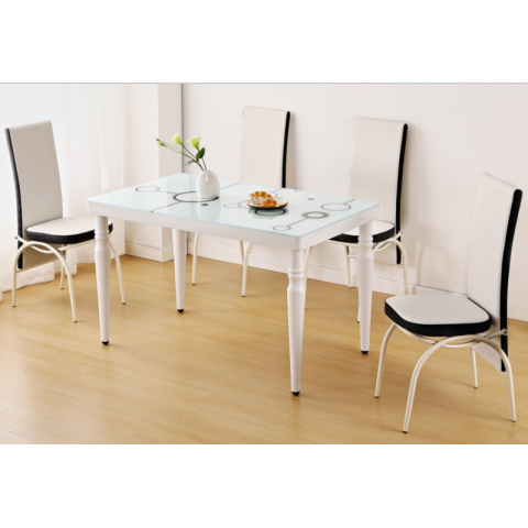 勝芳餐桌批發 玻璃餐桌 玻璃餐臺 小戶型餐桌 鋼化玻璃餐桌 時尚簡約 餐廳家具 六泰家具