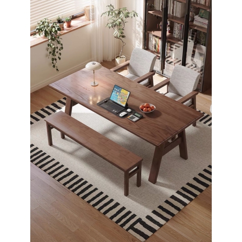 大板桌 實木餐桌 實木茶桌批發 實木茶臺 茶道桌 大板茶臺 大板辦公桌 胡桃木大板桌 書桌 廣東生產香河倉庫現貨直發 香河潤澤家具