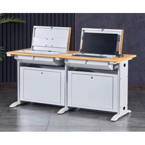 勝芳翻轉桌 學校專用桌  翻轉電腦桌 半嵌入式折疊桌 培訓桌 學校 教室 機房學生桌 加厚 天玉星家具