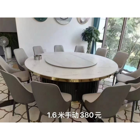 1.6 米手動圓桌 勝芳酒店家具批發 酒店餐桌 大圓桌 酒店圓桌 酒店桌 圓桌 轉盤桌 實木圓桌 實木大餐臺 普沃達家具