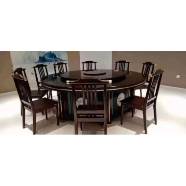 勝芳酒店圓桌批發 新中式酒店桌 大圓桌 巖板桌 飯店包廂圓桌 酒店餐桌 帶轉盤餐桌 帶轉盤圓桌 匯峰酒店家具