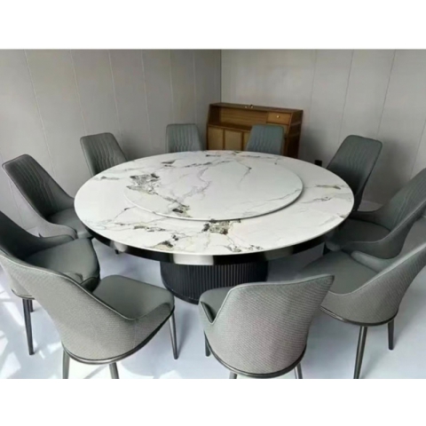 勝芳巖板大圓桌批發(fā) 酒店電動(dòng)餐桌 巖板餐桌 火鍋?zhàn)雷? 手動(dòng)大圓桌 酒店圓桌 飯店餐桌椅 轉(zhuǎn)盤桌  全程酒店家具