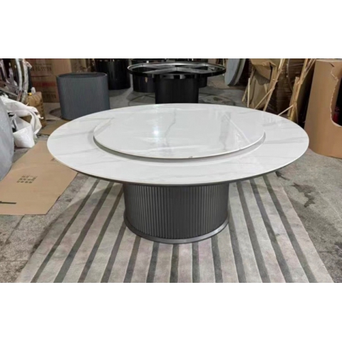 勝芳巖板大圓桌批發 酒店電動餐桌 巖板餐桌 火鍋桌子  手動大圓桌 酒店圓桌 飯店餐桌椅 轉盤桌  全程酒店家具