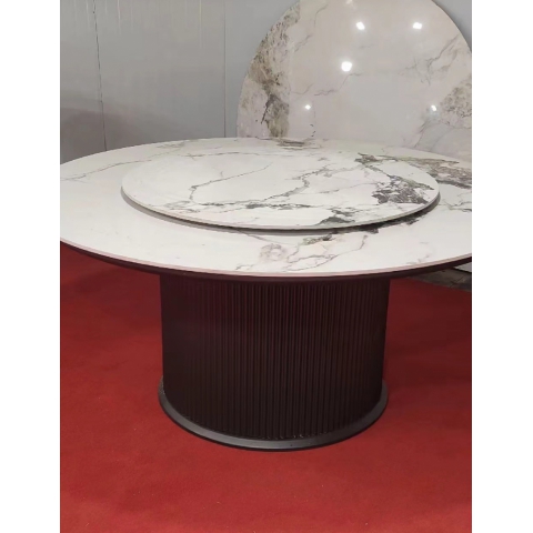 勝芳巖板大圓桌批發 酒店電動餐桌 巖板餐桌 火鍋桌子  手動大圓桌 酒店圓桌 飯店餐桌椅 轉盤桌  全程酒店家具