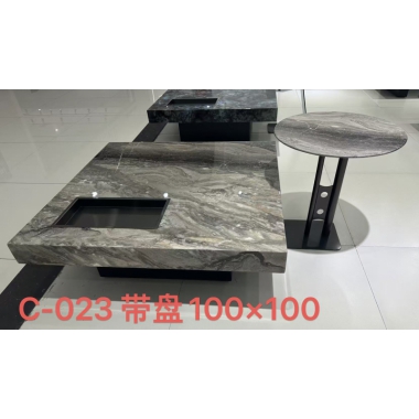 勝芳巖板茶幾批發 套幾 大小圓 組合圓茶幾  網紅茶幾 輕奢茶幾 巖板茶幾 鐵藝茶幾 百思德家具