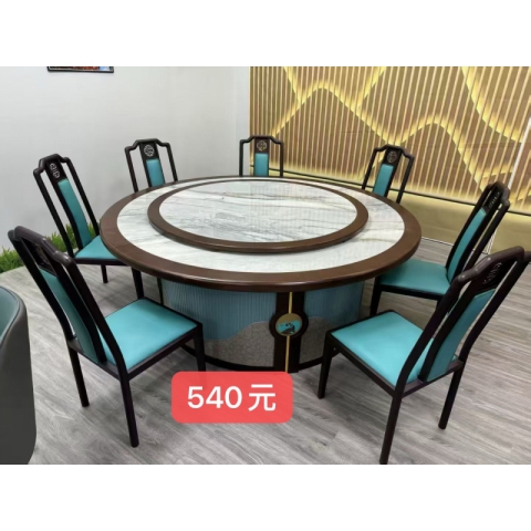 勝芳家具批發(fā) 飯店桌椅 包廂餐桌 酒店桌椅 新中式餐桌 餐廳桌椅 巖板大圓桌 中餐轉(zhuǎn)盤桌 1.6米轉(zhuǎn)盤桌 普沃達(dá)家具