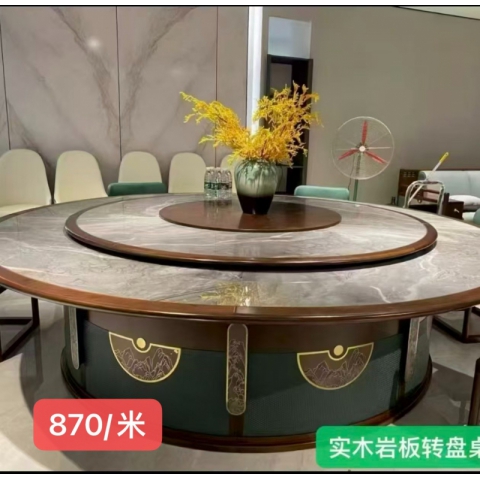 勝芳家具批發 飯店餐桌 餐飲餐桌 酒店轉盤桌 酒店餐桌 實木轉盤桌 實木大圓桌 中餐轉盤桌 實木巖板轉盤桌 普沃達家具