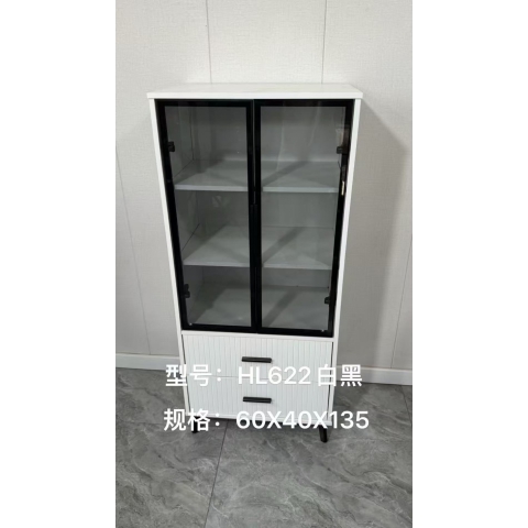 勝芳餐邊柜批發 玻璃門餐邊柜 客廳靠墻儲物 茶水酒柜 廚房置物櫥柜 收納碗柜 輕奢柜子 會來家具