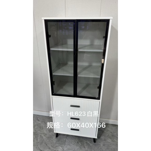 勝芳餐邊柜批發 玻璃門餐邊柜 客廳靠墻儲物 茶水酒柜 廚房置物櫥柜 收納碗柜 輕奢柜子 會來家具