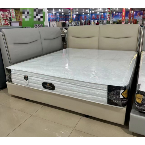 貓爪皮帶燈 勝芳床鋪批發 雙人床 軟床 簡約軟床 臥室家具 金利源家具