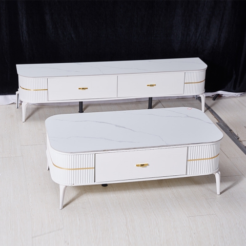 勝芳茶幾電視柜組合批發 茶幾電視柜 巖板茶幾 客廳茶幾 板式茶幾 理石茶幾 金龍家具（金龍家具）