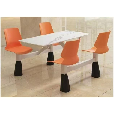 勝芳快餐桌椅 學校餐廳 鋼木餐桌椅 連體桌椅  食堂餐桌 飯店餐桌 企業單位餐廳 鋼木家具 酒店家具 餐廳家具 中慶德家具
