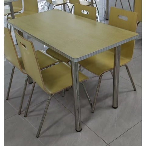 勝芳快餐桌椅 學(xué)校餐廳 鋼木餐桌椅 連體桌椅  食堂餐桌 飯店餐桌 企業(yè)單位餐廳 鋼木家具 酒店家具 餐廳家具 中慶德家具