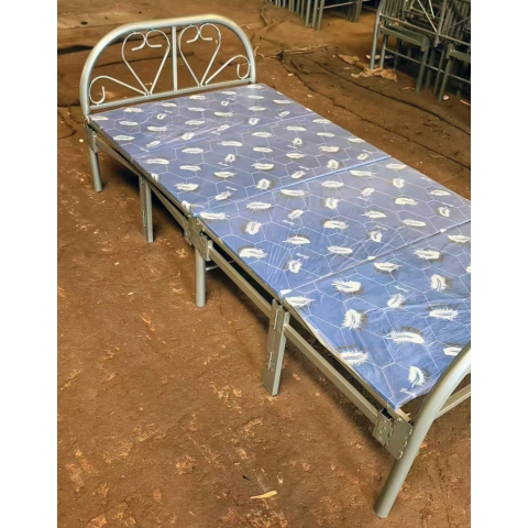 勝芳圓頭兩折床 折疊床 簡易床 午休床 四折床 單人床 陪護床 鐵藝床 竹板床 龍骨床 單人床批發 臥室家具 立達勝強家具