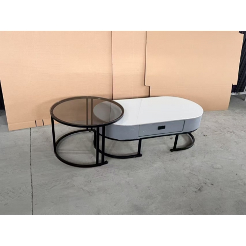 勝芳巖板茶幾批發 套幾 巖板桌 巖板家具 家用家具  現代 巖板套幾  龍騰家具