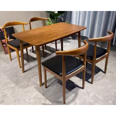 勝芳北歐全實(shí)木餐桌 家用小戶型餐桌椅 組合4人6人 原木色長方形吃飯桌 寶帥家具