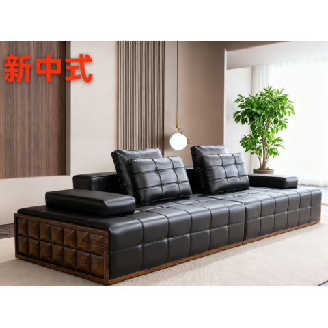 香河沙發 扶手橡木底架 全皮勞倫斯沙發 網紅沙發 支持定制 潤澤家具