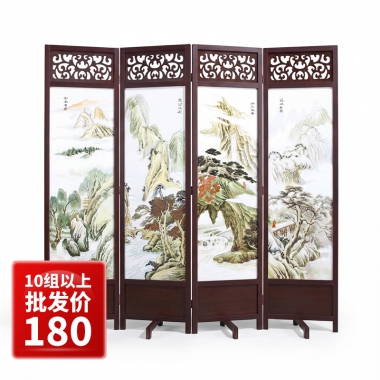 勝芳屏風酒店客廳屏風屏風隔斷客廳折疊移動新中式實木鏤空飯店中國風入戶玄關簡約家用辦公室現代簡易遮擋津揚屏風