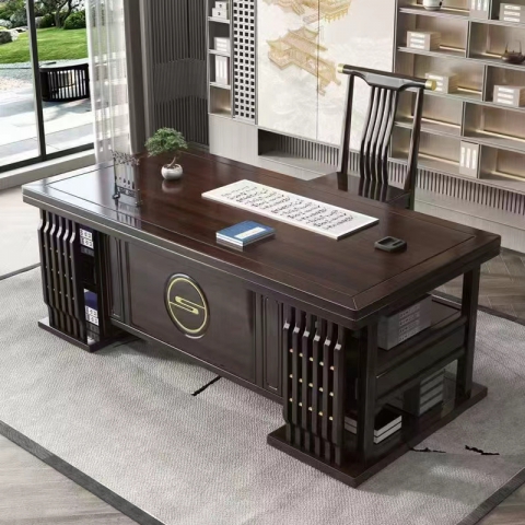 香河實木書桌 橡木木書桌 廣東生產香河倉庫現貨直發 香河潤澤家具